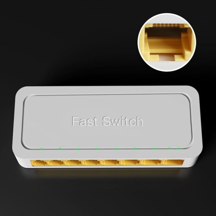 8-Ports 100M RJ45 Mini Switch Home Plug-and-Play Bypass Unmanaged Network Splitter for Bedroom Network Monitoring 8-Ports 100M RJ45 Mini Switch Home Plug-and-Play Bypass Unmanaged Network Splitter for Bedroom Network Monitoring